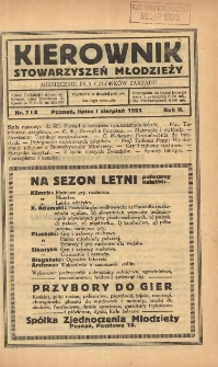Kierownik Stowarzyszeń Młodzieży 1923.07-08 R.2 Nr7-8