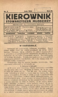 Kierownik Stowarzyszeń Młodzieży 1924.02 R.3 Nr2