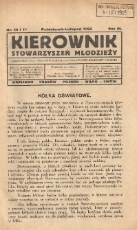 Kierownik Stowarzyszeń Młodzieży 1924.10-11 R.3 Nr10-11