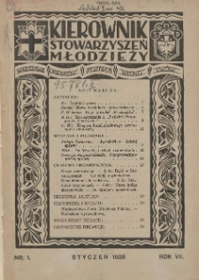 Kierownik Stowarzyszeń Młodzieży 1928.01 R.7 Nr1