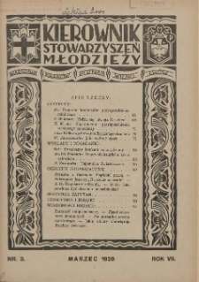 Kierownik Stowarzyszeń Młodzieży 1928.03 R.7 Nr3