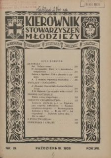 Kierownik Stowarzyszeń Młodzieży 1928.10 R.7 Nr10