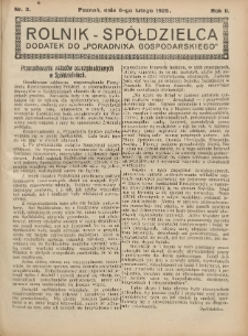 Rolnik-Spółdzielca 1925.02.08 R.2 Nr3