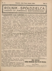 Rolnik-Spółdzielca 1925.03.08 R.2 Nr5
