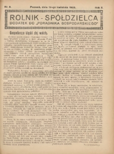 Rolnik-Spółdzielca 1925.04.19 R.2 Nr8