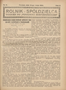 Rolnik-Spółdzielca 1925.05.31 R.2 Nr11