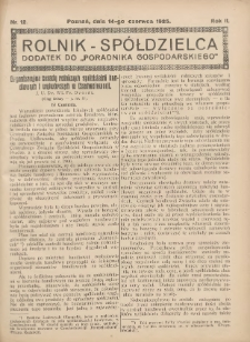 Rolnik-Spółdzielca 1925.06.14 R.2 Nr12