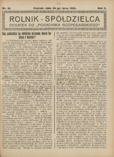 Rolnik-Spółdzielca 1925.07.26 R.2 Nr15