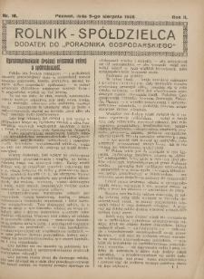 Rolnik-Spółdzielca 1925.08.09 R.2 Nr16
