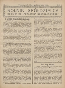 Rolnik-Spółdzielca 1925.10.18 R.2 Nr21