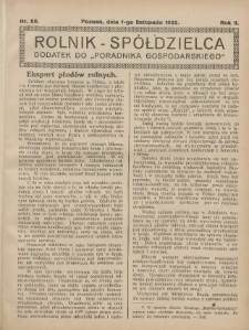 Rolnik-Spółdzielca 1925.10.18 R.2 Nr21