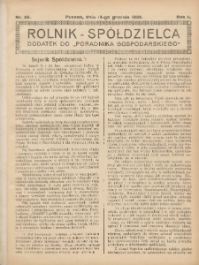 Rolnik-Spółdzielca 1925.12.13 R.2 Nr25