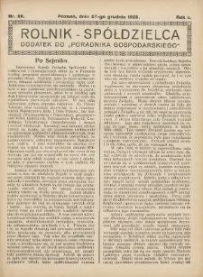 Rolnik-Spółdzielca 1925.12.27 R.2 Nr26