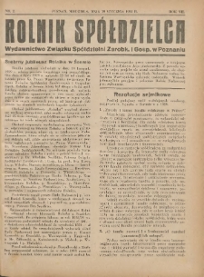 Rolnik-Spółdzielca 1930.01.19 R.7 Nr2