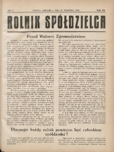 Rolnik-Spółdzielca 1930.04.27 R.7 Nr9