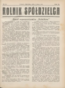 Rolnik-Spółdzielca 1930.05.11 R.7 Nr10