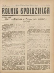Rolnik-Sp&oacute;łdzielca 1930.06.22 R.7 Nr13