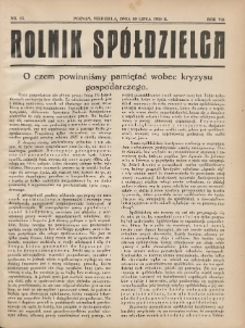 Rolnik-Spółdzielca 1930.07.20 R.7 Nr15