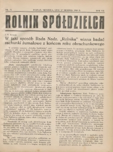 Rolnik-Spółdzielca 1930.08.17 R.7 Nr17
