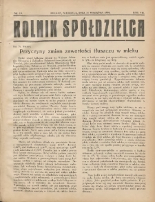 Rolnik-Spółdzielca 1930.09.14 R.7 Nr19