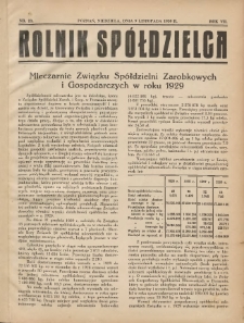 Rolnik-Spółdzielca 1930.11.09 R.7 Nr23
