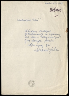 Kazimiera Iłłakowiczówna - korespondencja U-V