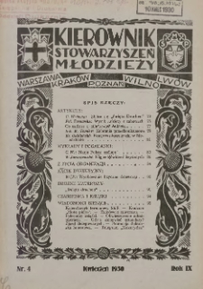 Kierownik Stowarzyszeń Młodzieży 1930.03 R.9 Nr4