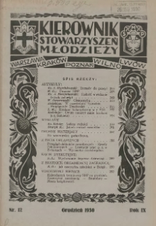 Kierownik Stowarzyszeń Młodzieży 1930.12 R.9 Nr12