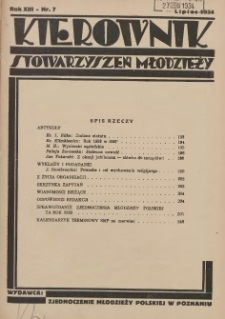 Kierownik Stowarzyszeń Młodzieży 1934.07 R.13 Nr7