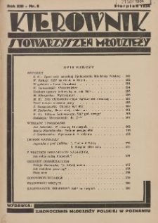 Kierownik Stowarzyszeń Młodzieży 1934.08 R.13 Nr8