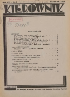 Kierownik: czasopismo Kat. Związku Młodzieży Żeńskiej i Kat. Związku Młodzieży Męskiej 1936.01 R.15 Nr1