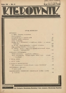 Kierownik: czasopismo Kat. Związku Młodzieży Żeńskiej i Kat. Związku Młodzieży Męskiej 1936.03 R.15 Nr4