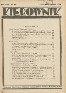 Kierownik: czasopismo Kat. Związku Młodzieży Żeńskiej i Kat. Związku Młodzieży Męskiej 1938.10 R.17 Nr10