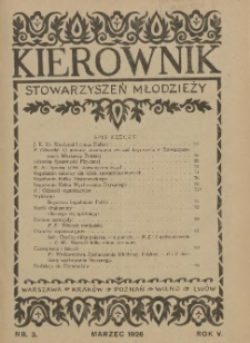 Kierownik Stowarzyszeń Młodzieży 1926.03 R.5 Nr3