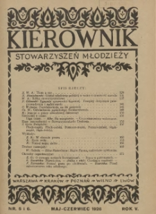Kierownik Stowarzyszeń Młodzieży 1926.05-06 R.5 Nr 5-6