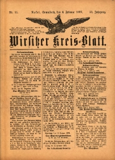 Wirsitzer Kreis-Blatt: herausgegeben vom Königlichen Landraths-Amte 1897.02.06 Jg.53 Nr11