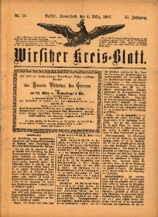 Wirsitzer Kreis-Blatt: herausgegeben vom Königlichen Landraths-Amte 1897.03.06 Jg.53 Nr19
