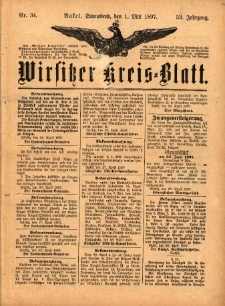 Wirsitzer Kreis-Blatt: herausgegeben vom Königlichen Landraths-Amte 1897.05.01 Jg.53 Nr34