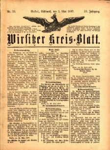 Wirsitzer Kreis-Blatt: herausgegeben vom Königlichen Landraths-Amte 1897.05.05 Jg.53 Nr35