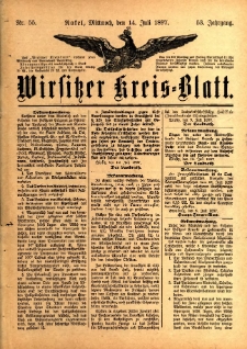 Wirsitzer Kreis-Blatt: herausgegeben vom Königlichen Landraths-Amte 1897.07.14 Jg.53 Nr55