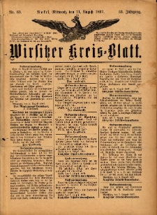 Wirsitzer Kreis-Blatt: herausgegeben vom Königlichen Landraths-Amte 1897.08.11 Jg.53 Nr63