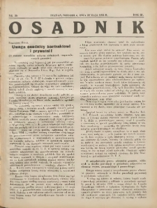 Osadnik. Dodatek do: Poradnik Gospodarski: pismo tygodniowe: organ kółek rolniczych w Wielkiem Księstwie Poznańskiem: organ kółek włościańsko-rolniczych w Wielkiem Księstwie Poznańskiem. 1933.05.28 R.3 Nr20