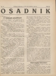 Osadnik. Dodatek do: Poradnik Gospodarski: pismo tygodniowe: organ kółek rolniczych w Wielkiem Księstwie Poznańskiem: organ kółek włościańsko-rolniczych w Wielkiem Księstwie Poznańskiem. 1933.06.25 R.3 Nr24