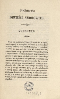 Bibljoteczka Powieści Narodowych : Prospekt