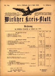Wirsitzer Kreis-Blatt: herausgegeben vom Königlichen Landraths-Amte 1898.04.06 Jg.54 Nr28a