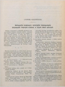 Bibljografja urzędowych materjałów statystycznych, dotyczących statystyki rolniczej w byłych trzech zaborach