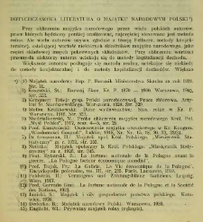Dotychczasowa literatura o majątku narodowym Polski
