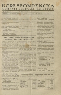 Korespondencya Wojennej Centrali Handlowej. 1918.06.15 R.2 Nr 11-12