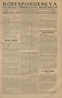 Korespondencya Polskiego Towarzystwa Handlowego. 1918.12.10 R.2 Nr 23