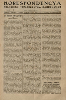 Korespondencya Polskiego Towarzystwa Handlowego. 1919.04.07 R.3 Nr 5